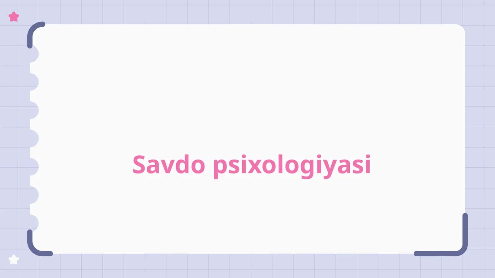 Savdo psixologiyasiga kirish 1