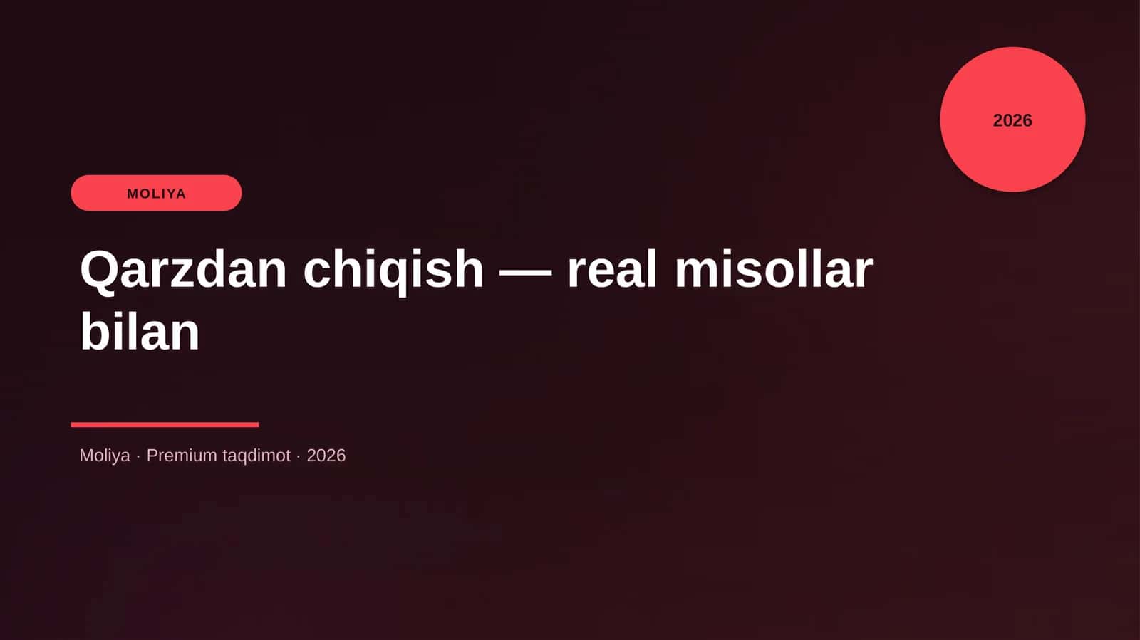 Qarzdan chiqish — real misollar bilan 1