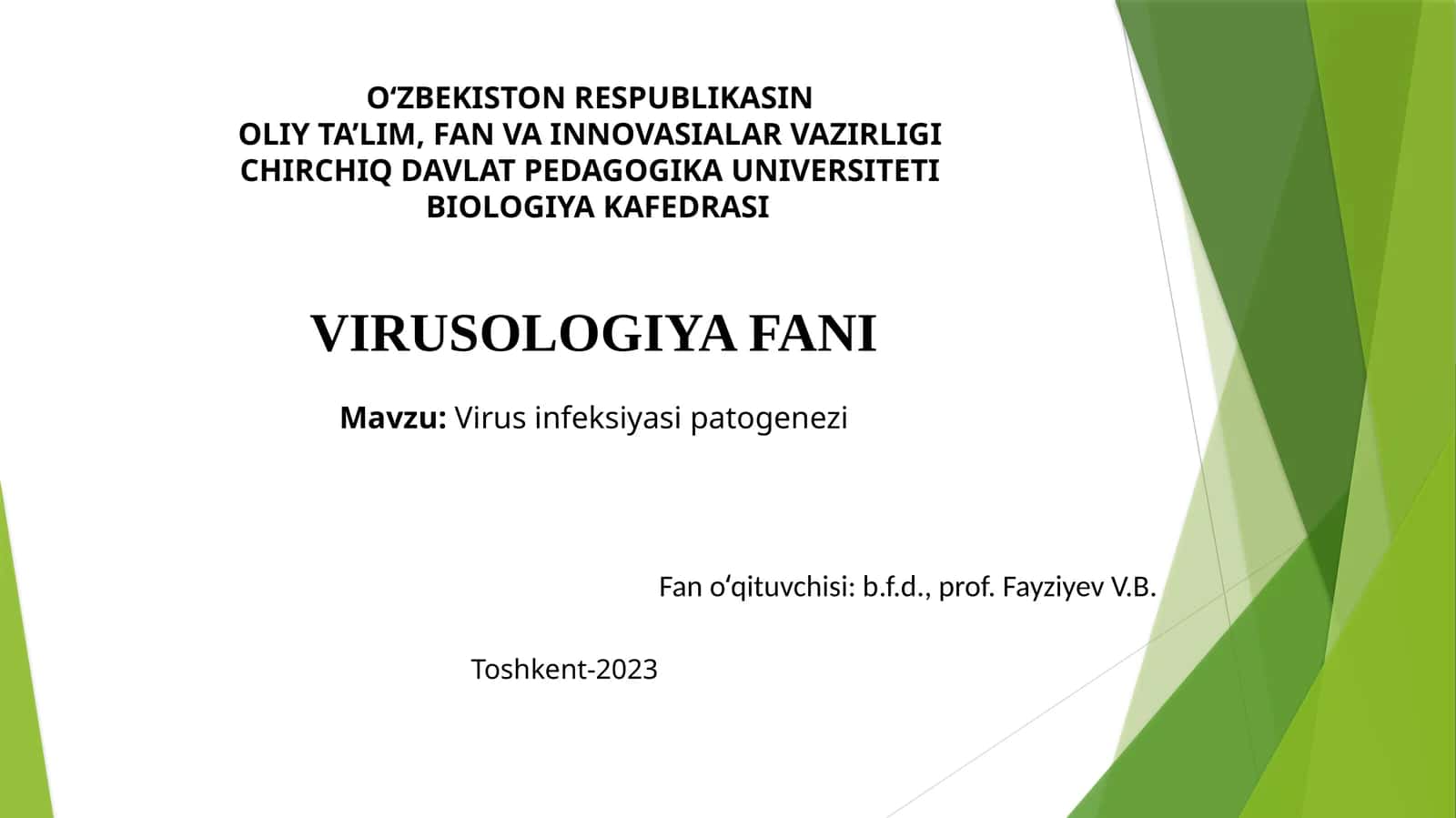 Virusinfeksiyasi patogenezi 1