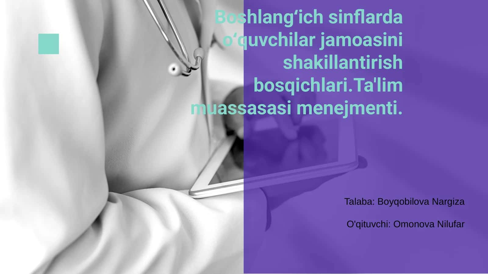 Boshlang'ich sinflarda oʻquvchilar jamoasini shakillantirish bosqichlari 1