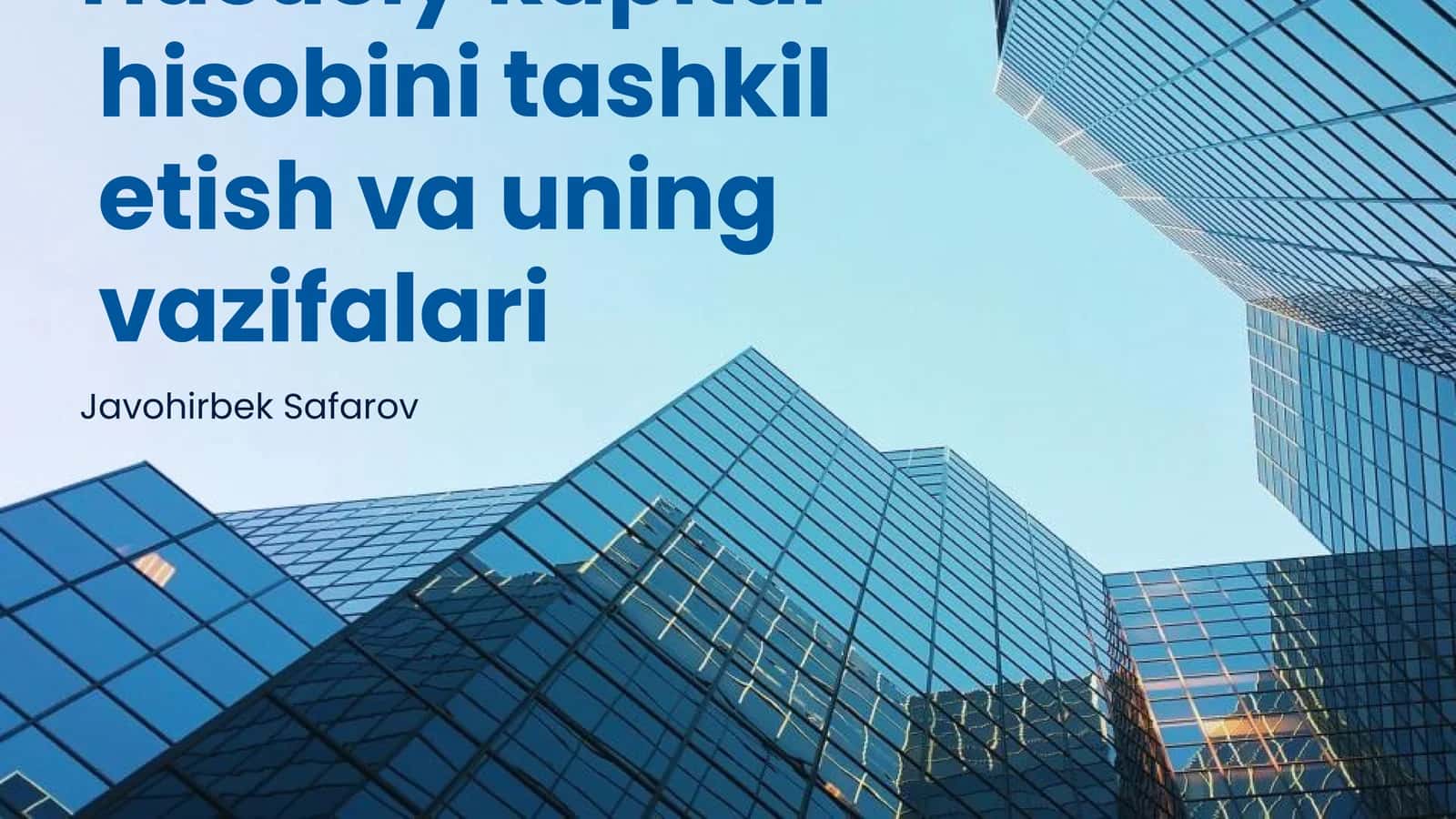 Xususiy kapitalning mohiyati va ahamiyati 1