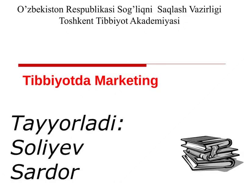 Tibbiyotda Marketing 1