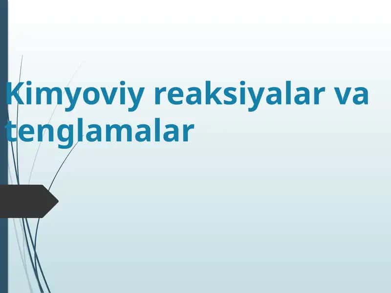 Kimyoviyreaksiyalarvatenglamalar 1