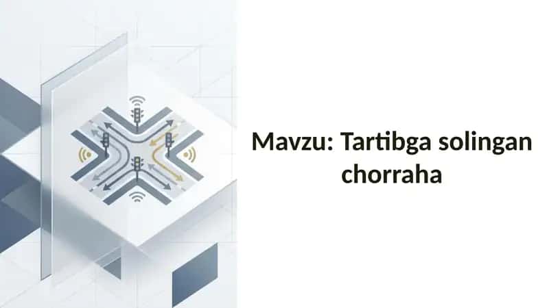 Tartibga solingan chorraha 1