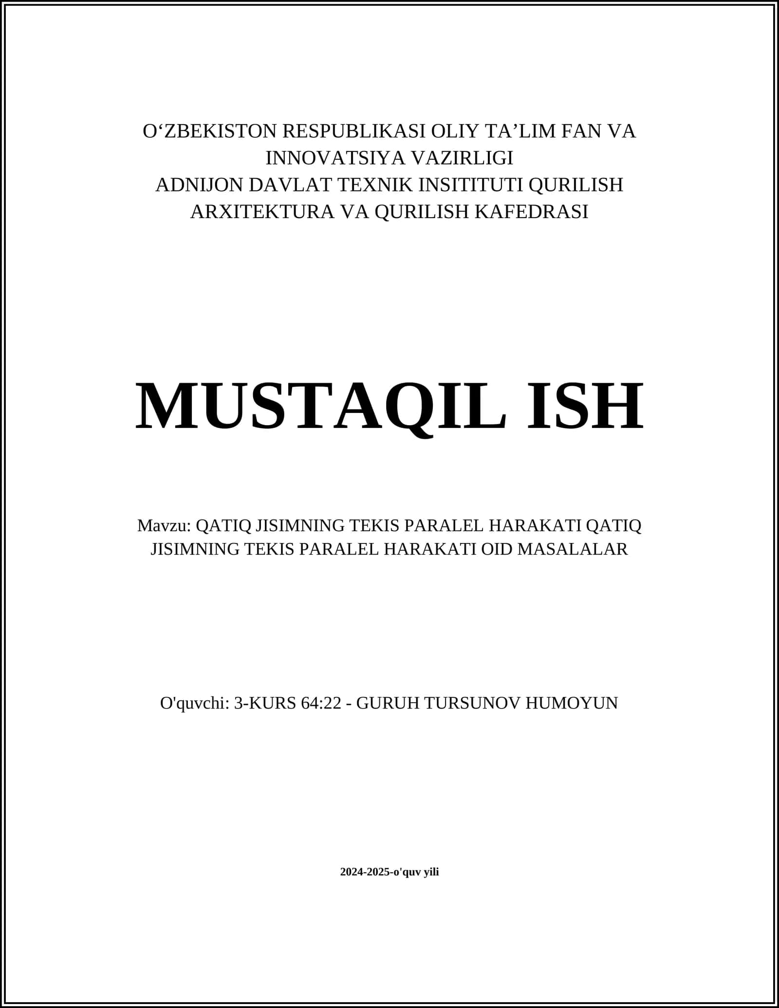 QATIQ JISIMNING TEKIS PARALEL HARAKATI 1