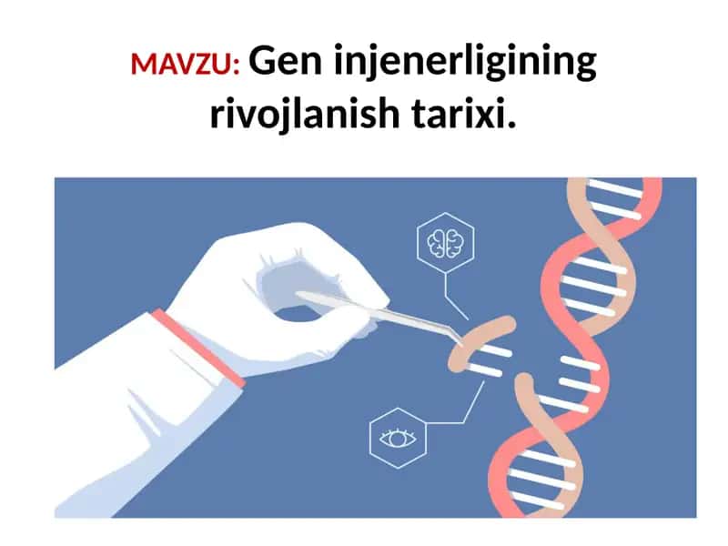Geninjenerligining rivojlanishi 1