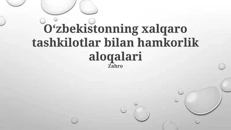 Tashkilotlar bilan hamkorlik aloqalari 1