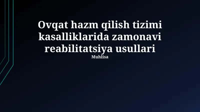 Zamonaviy reabilitatsiya usullari 1