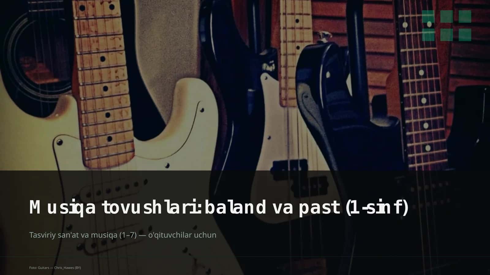 Musiqa tovushlari: baland va past (1-sinf) 1