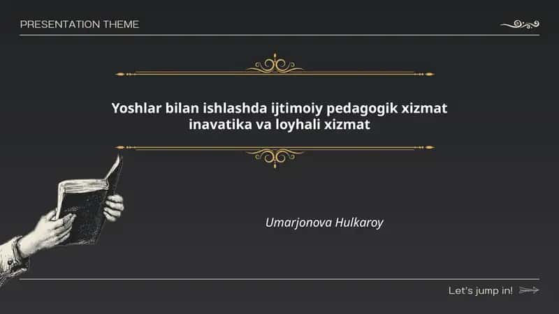 Yoshlar bilan ishlashda ijtimoiy pedagogik xizmat 1
