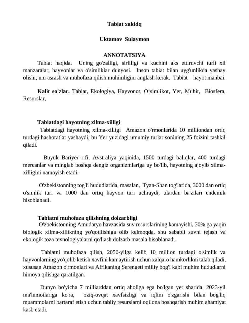 Tabiat xakidq 1