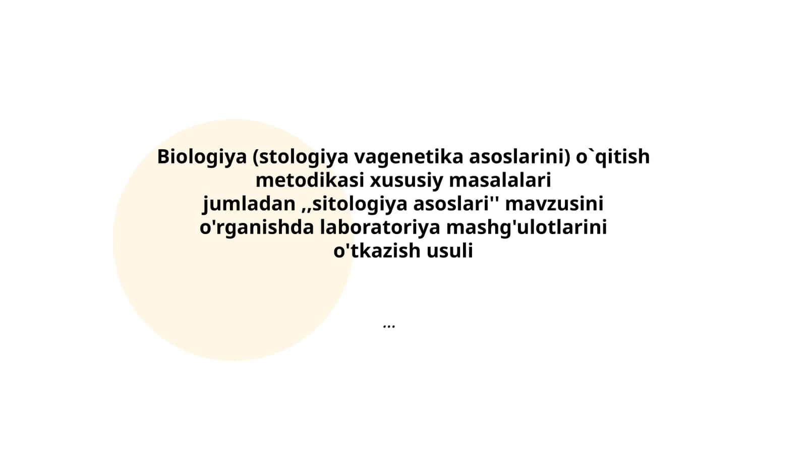 Sitologiya asoslari 1