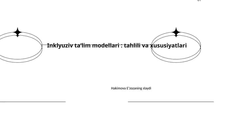 Inklyuziv ta'lim modellari: tahlili va xususiyatlari 1