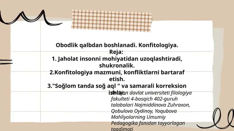 Konfitologiya taqdimoti 1