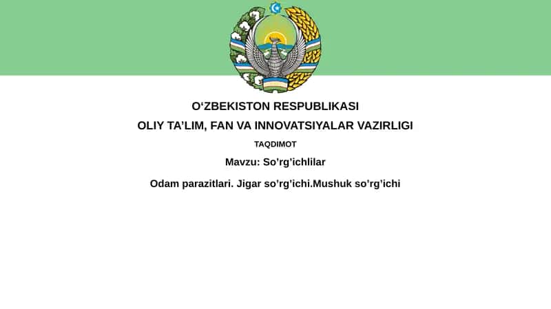 So’rg’ichlilar Odamparazitlari 1