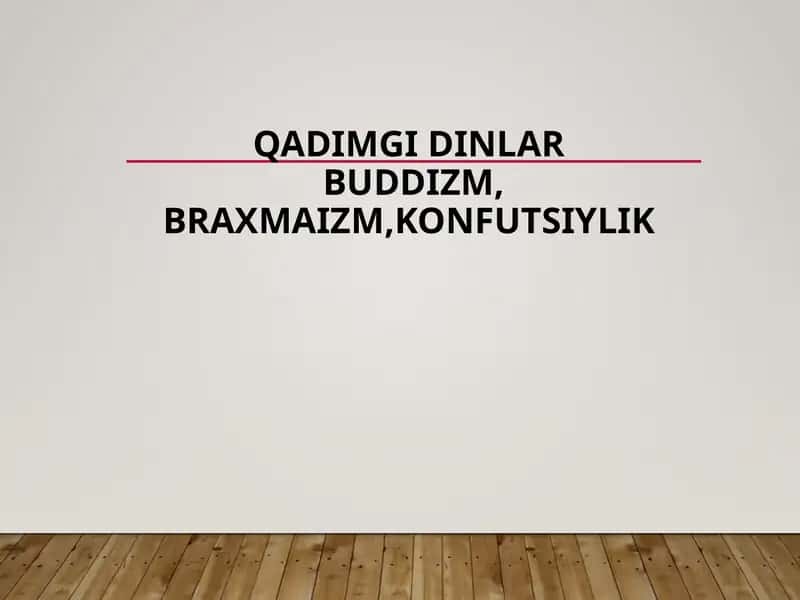 QADIMGI DINLAR 1