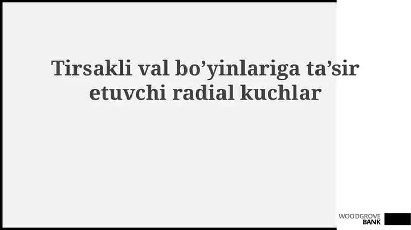 Radial kuchlar va ularning manbalari 1