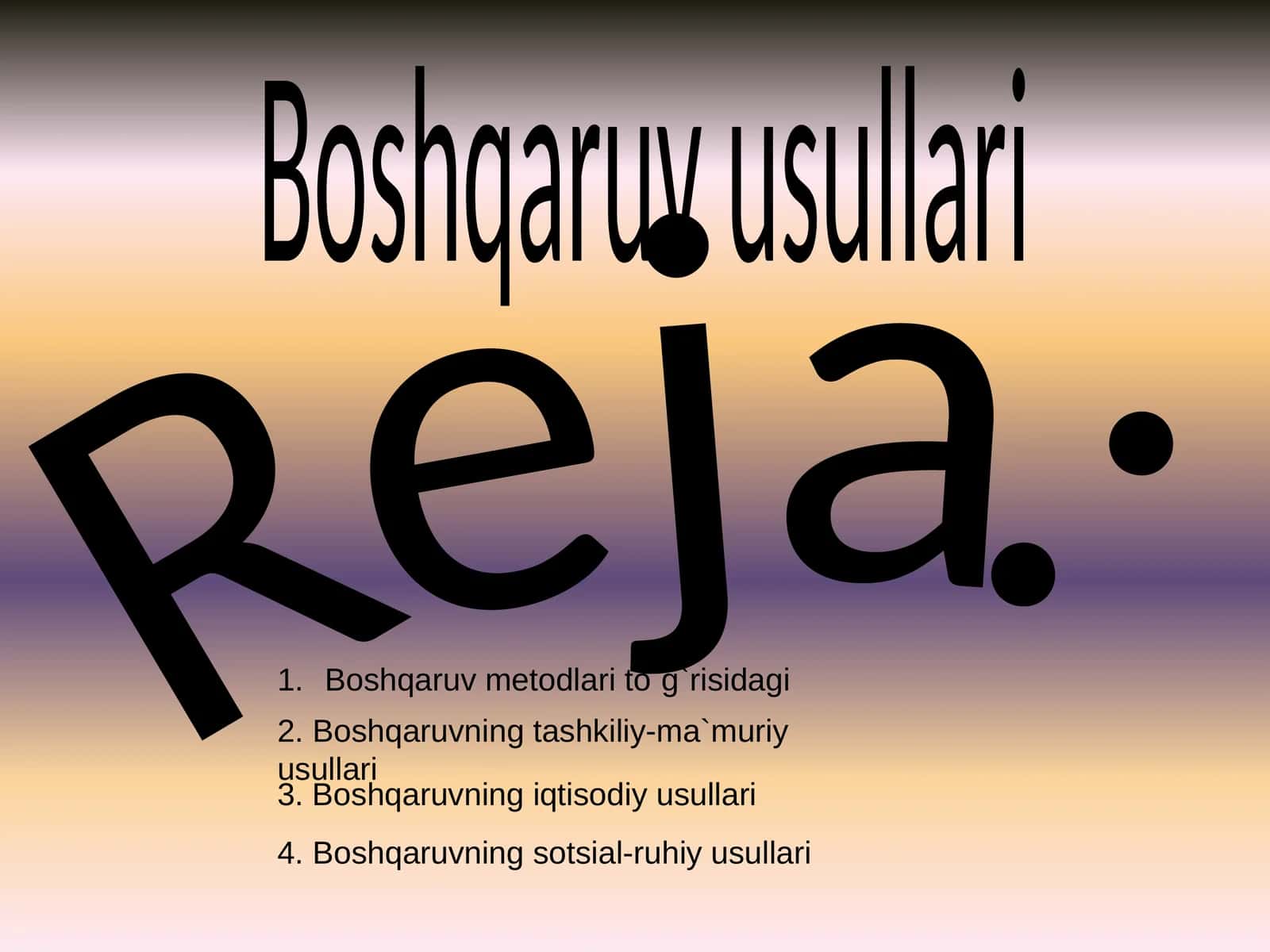 Boshqaruv usullari 1