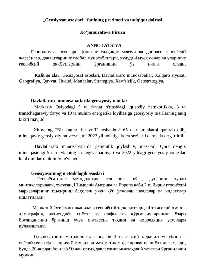Geosiyosat asoslari 1