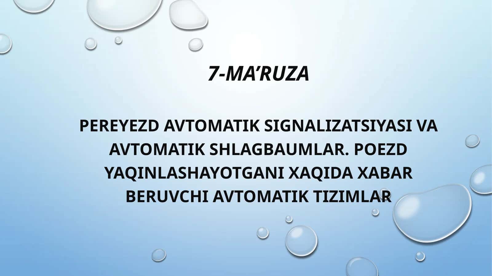 PEREYEZD AVTOMATIK SIGNALIZATSIYASI VA AVTOMATIK SHLAGBAUMLAR 1