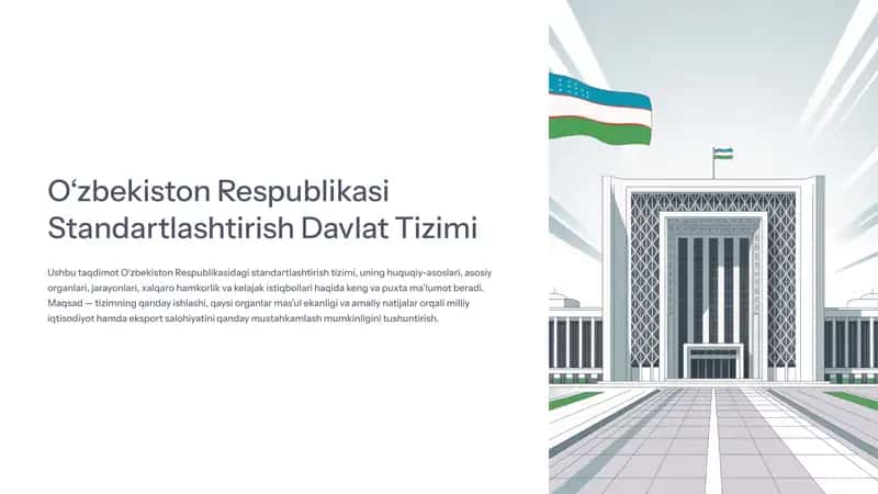 O‘zbekiston Respublikasi Standartlashtirish Davlat Tizimi 1