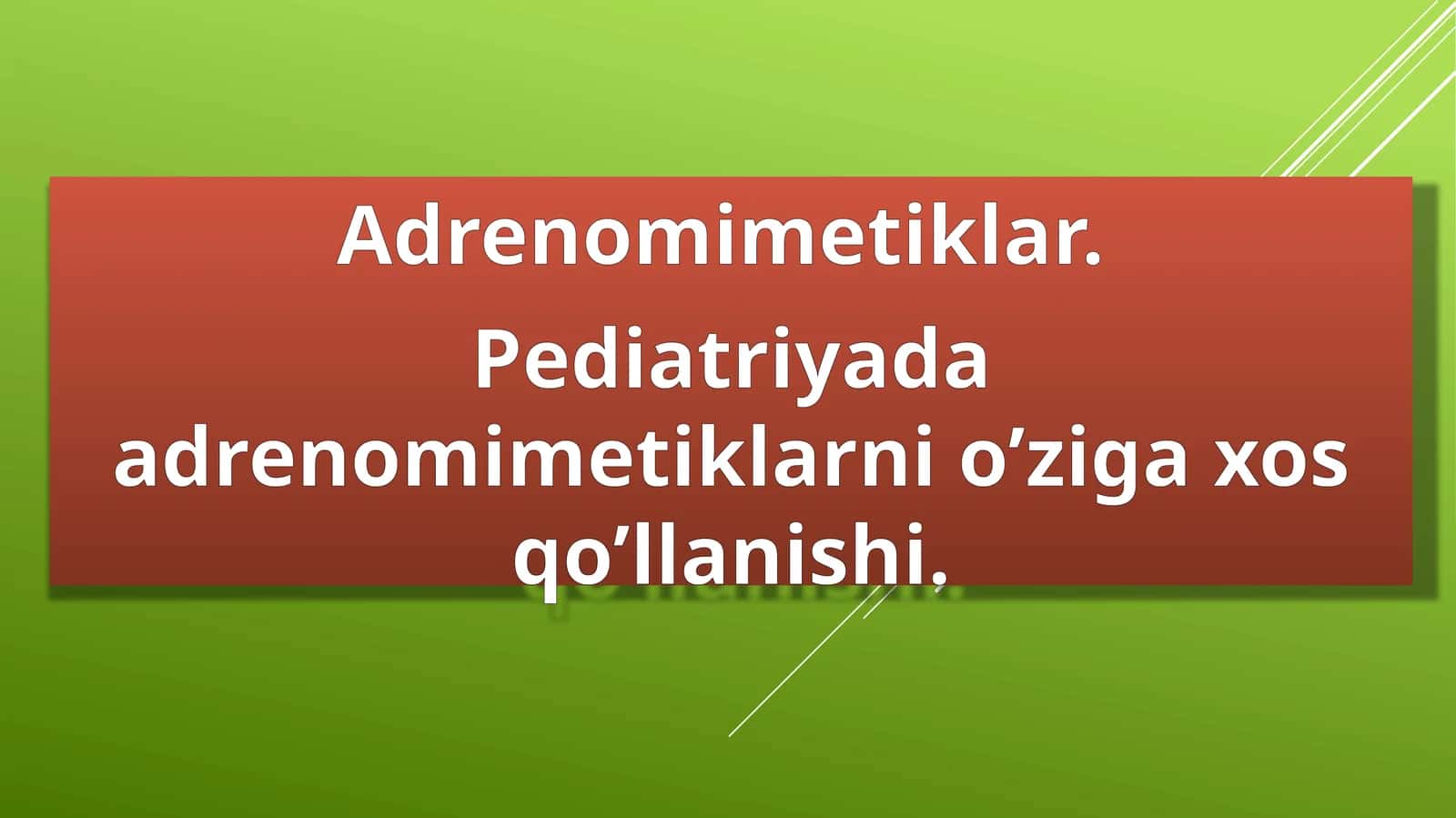 Adrenomimetiklar 1