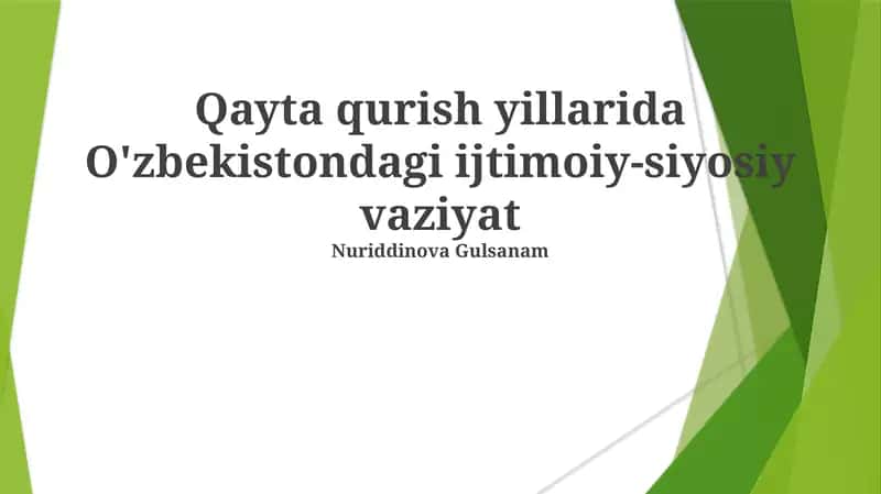 Iqtisodiy qayta qurish va xususiylashtirish 1