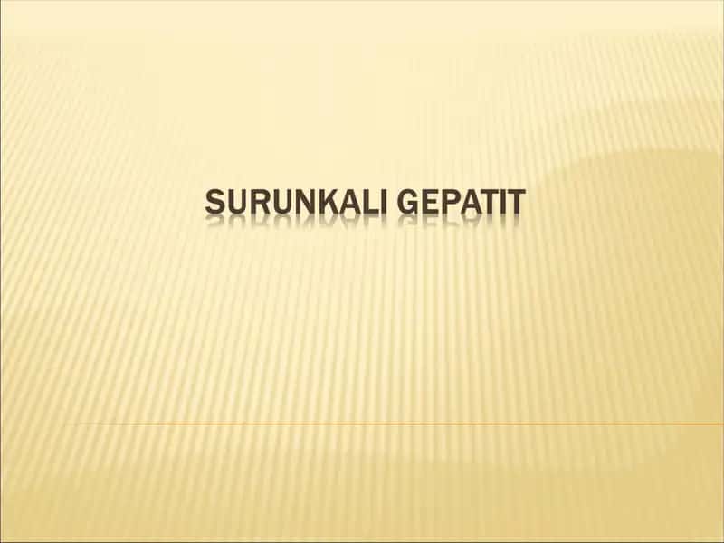 SURUNKALI GEPATIT 1