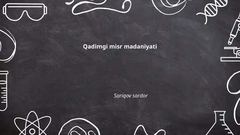 Qadimgi misr madaniyati 1