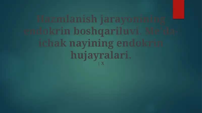Endokrin Sistemaga Kirish 1