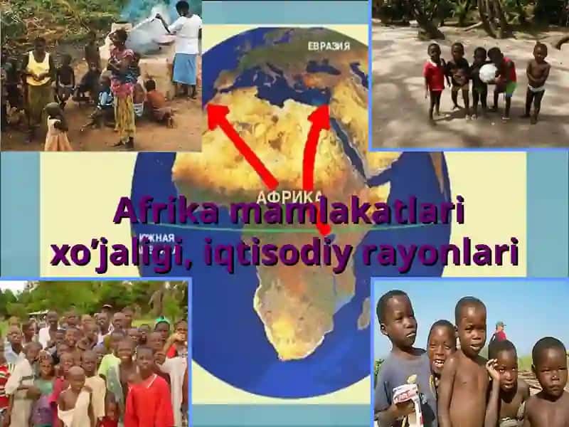 Afrika mamlakatlari xo’jaligi, iqtisodiy rayonlari