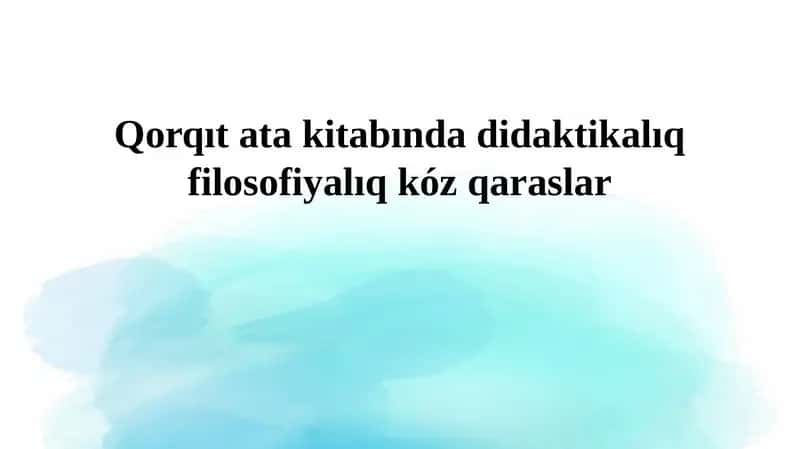 Dede Korkit Kitabı 1