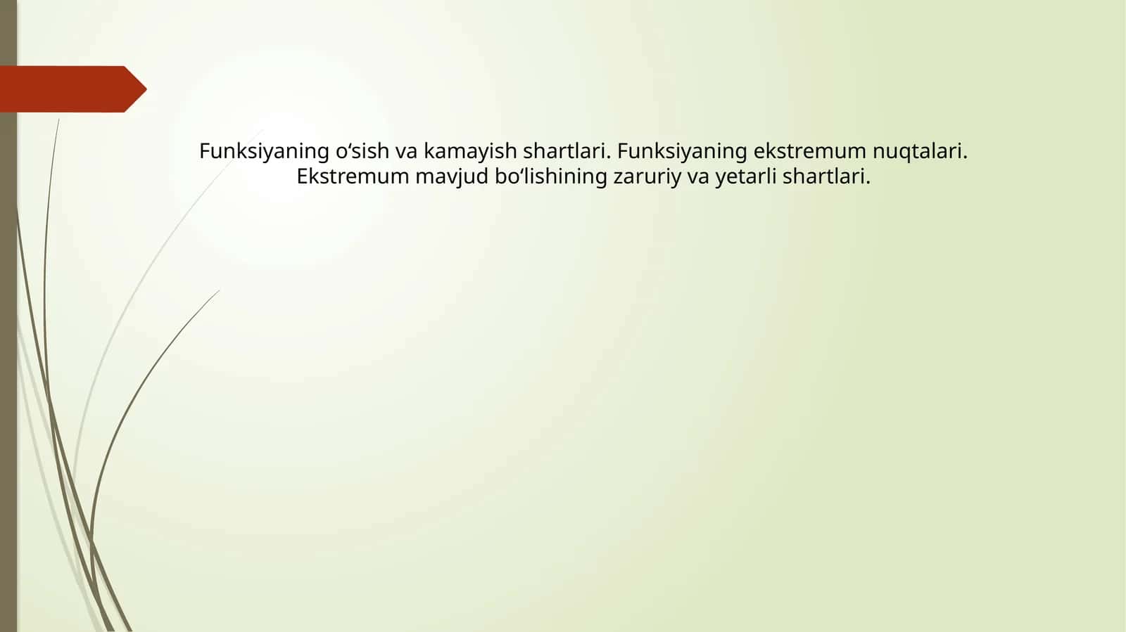 Ekstremum nuqtalar 1