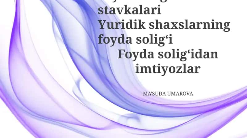 Korporativ daromad solig'i stavkalari 1