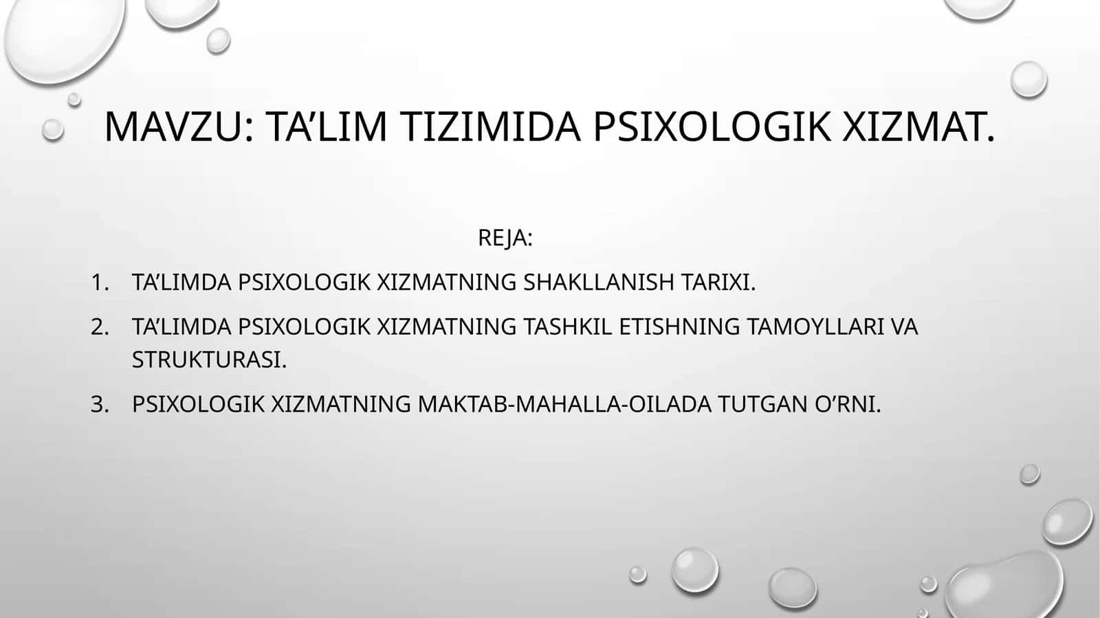 Ta’lim tizimida psixologik xizmat 1