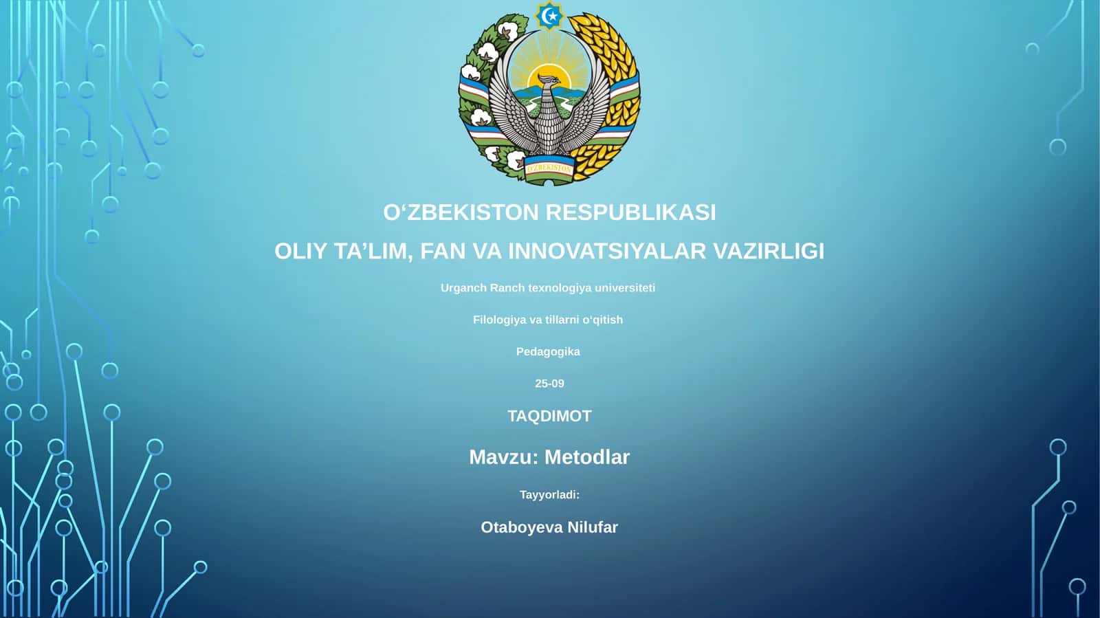 Metodlar 1