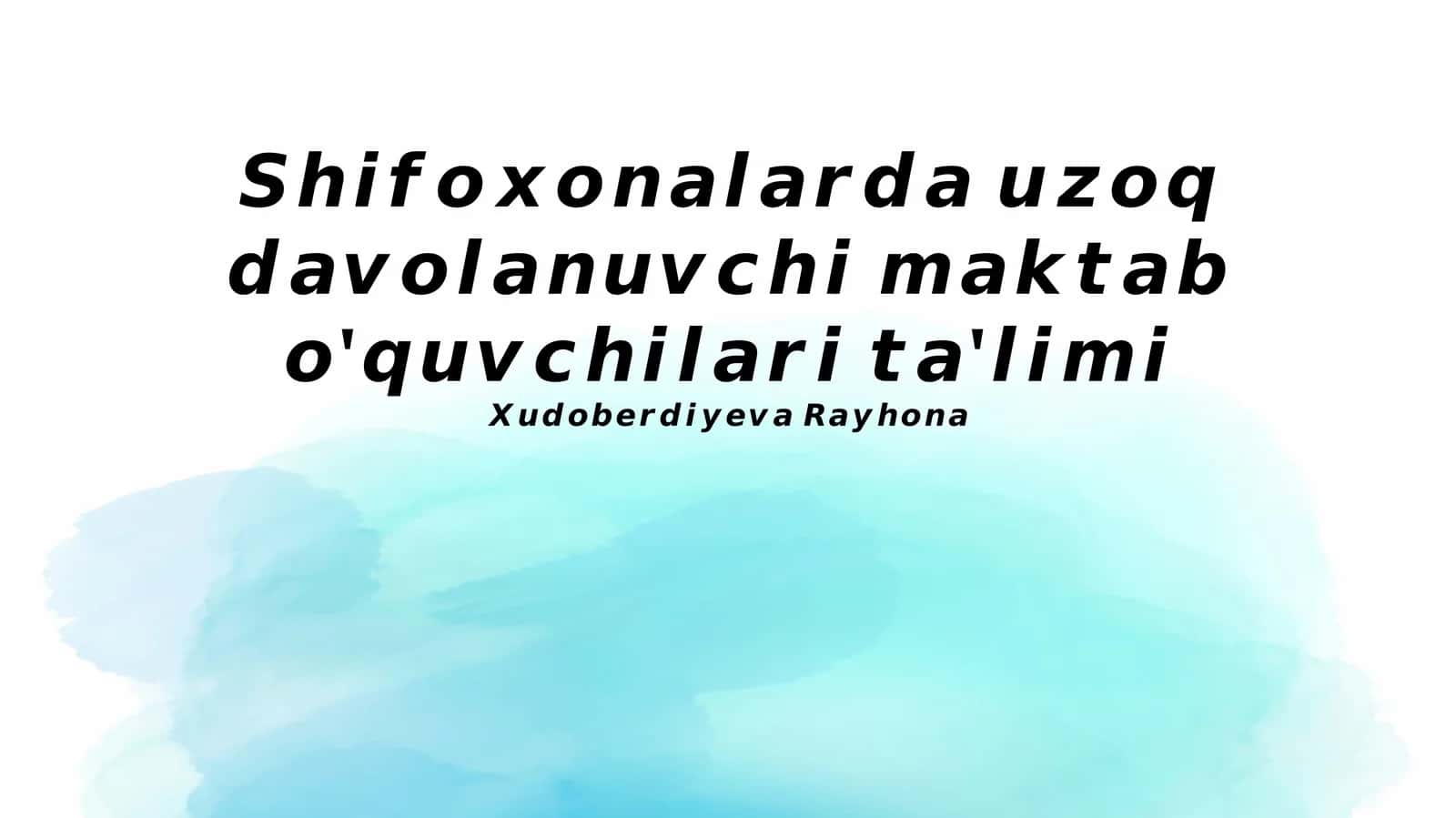 Samarali Ta'lim Usullari va Texnologiyalari 1