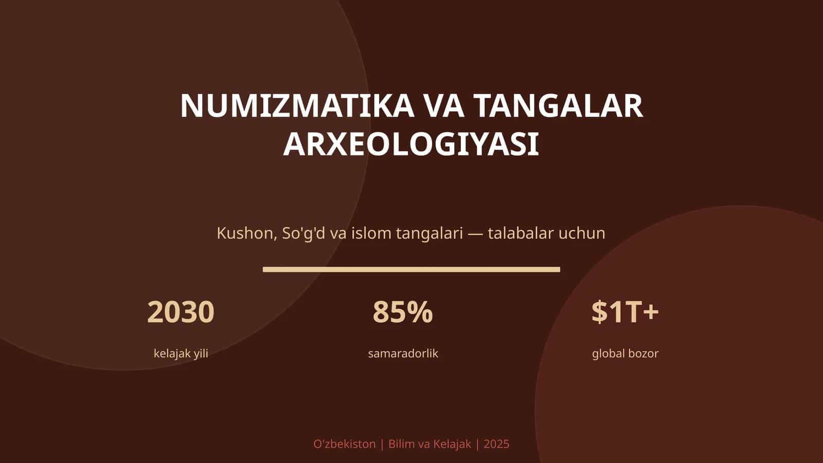 Numizmatika va Tangalar Arxeologiyasi 1