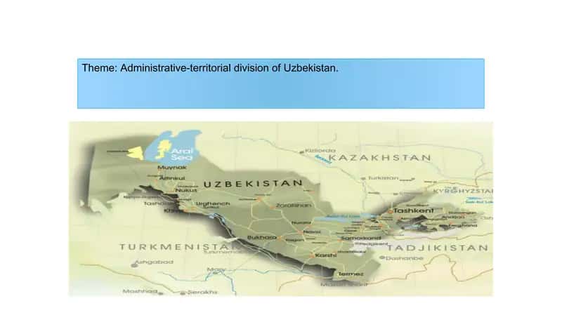 Administrative-territorial division of Uzbekistan 1