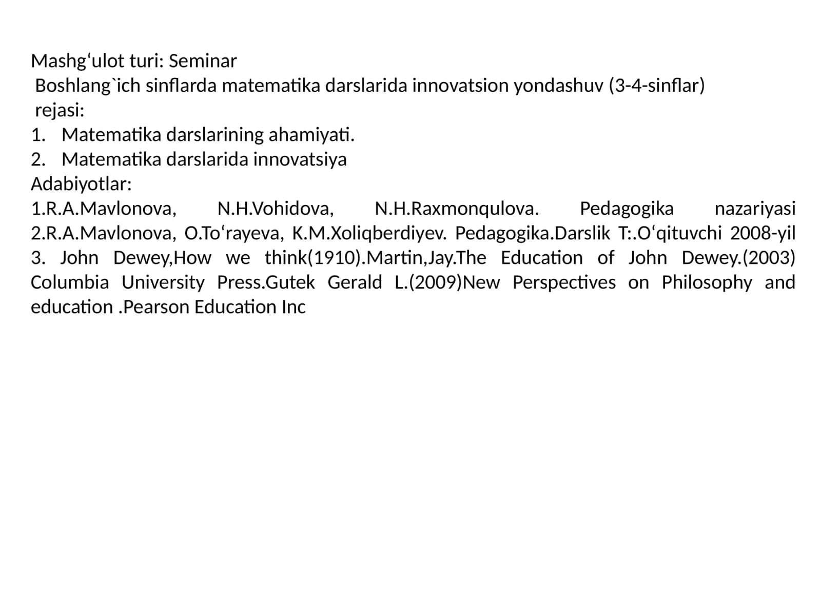 Boshlang`ich sinflarda matematika darslarida innovatsion yondashuv (3-4-sinflar) 1