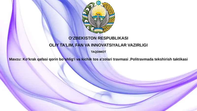 Politrauma ta'rifi va epidemiologiyasi 1