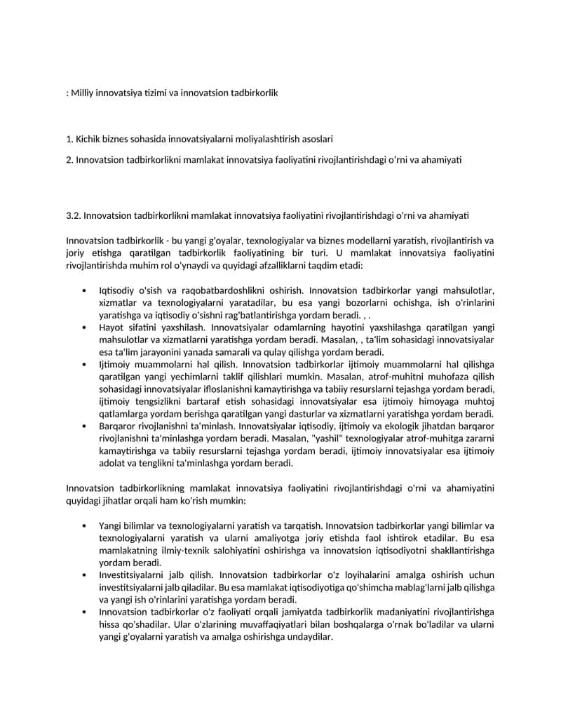 Innovatsiya tadbirkorlik 1