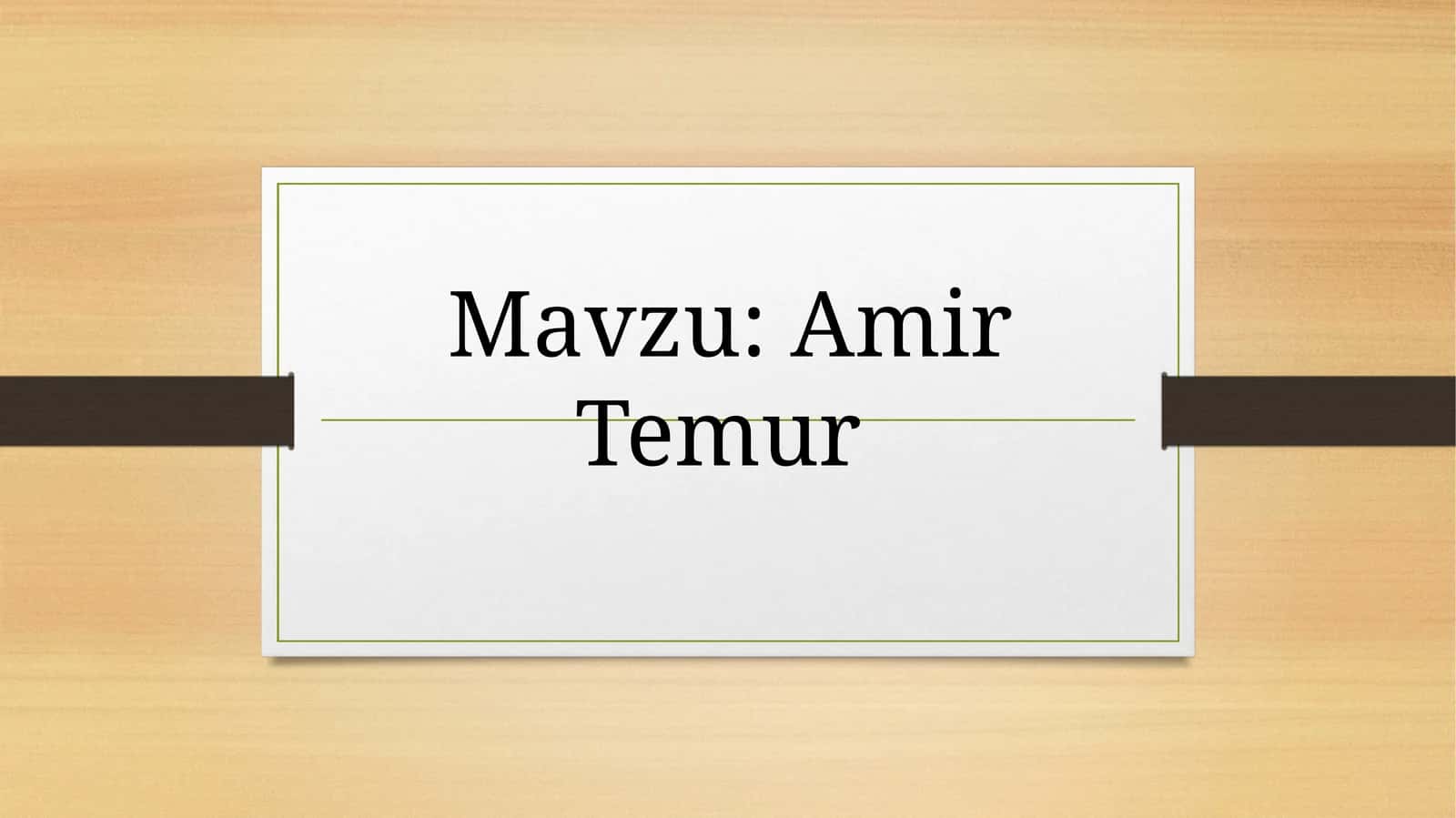 Amir Temur 1