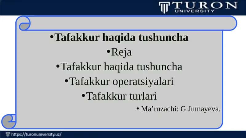 Tafakkurhaqidatushuncha 1