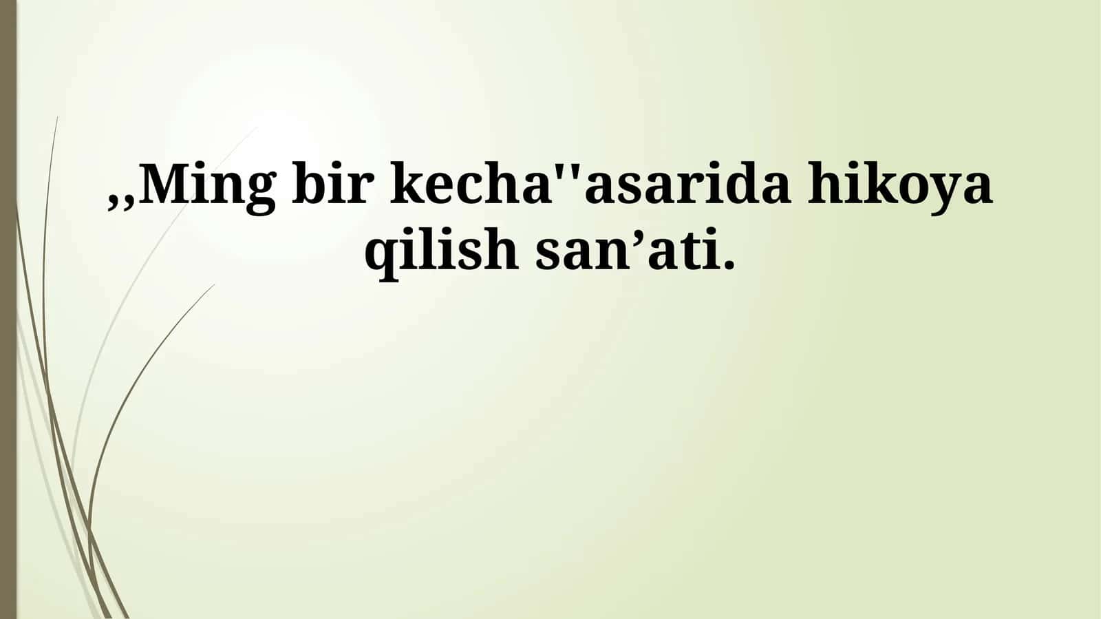 Ming bir kecha 1