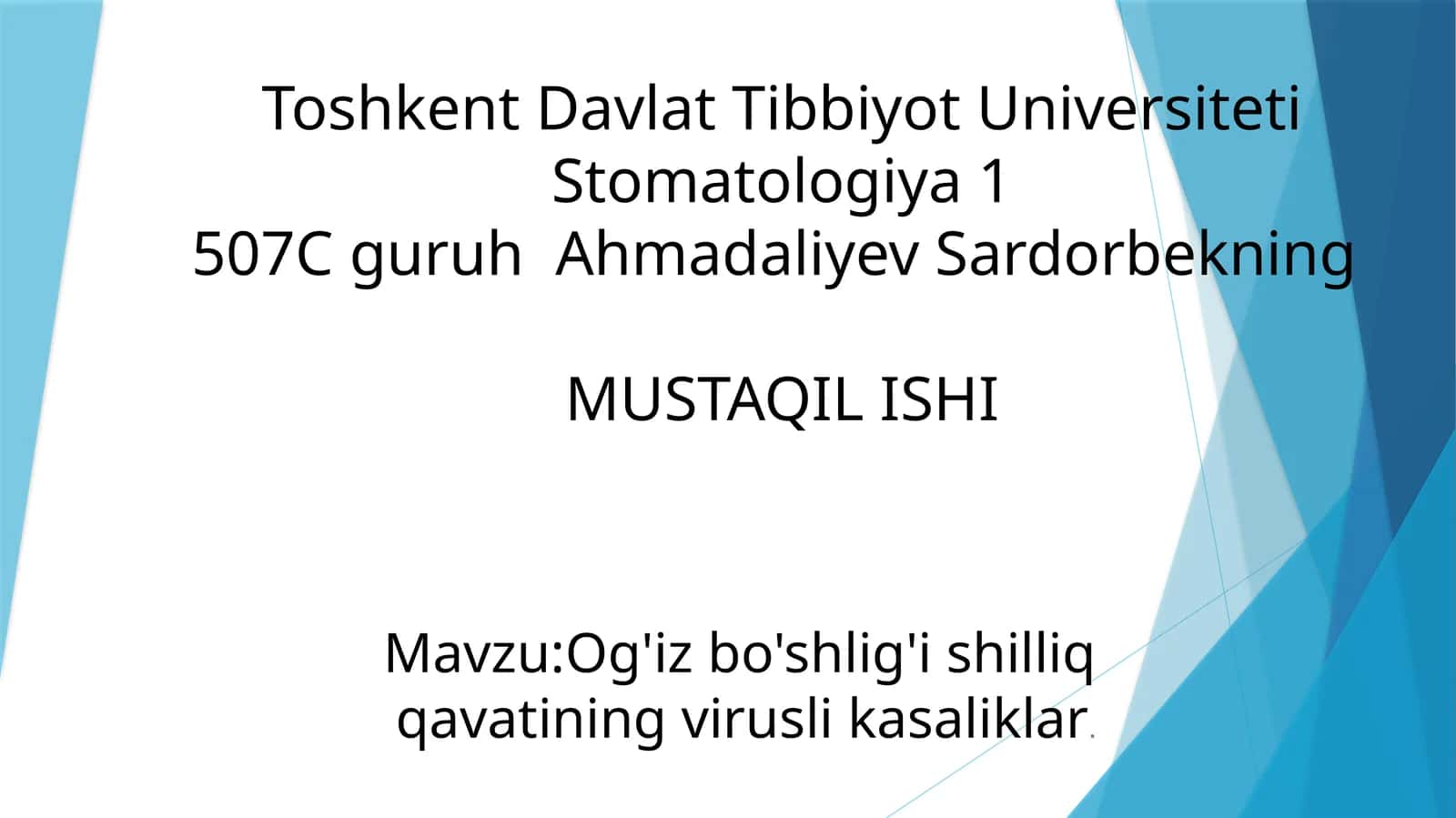 Bolalarda og'iz bo'shlig'ida virusli kasliklari 1
