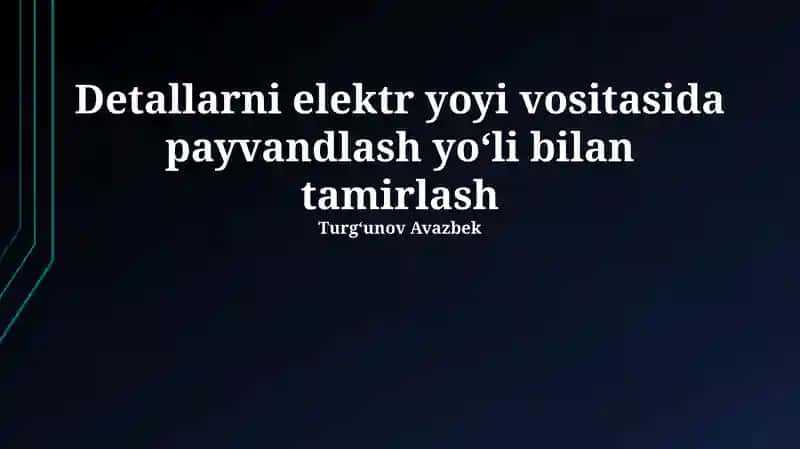 Elektr yoy bilan payvandlash