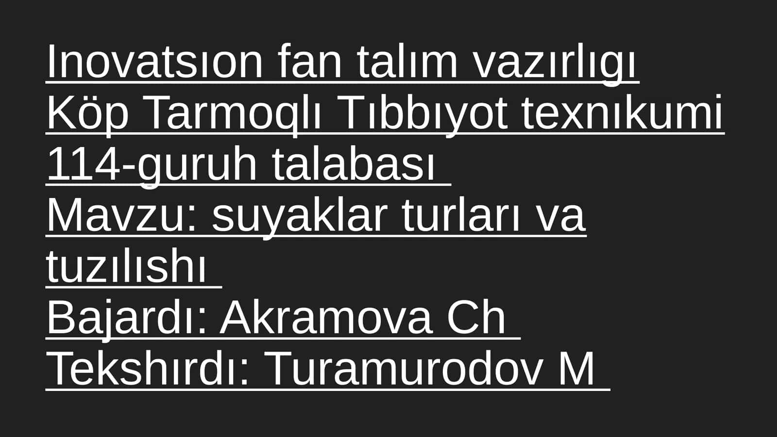 Suyaklar turları va tuzılıshı 1