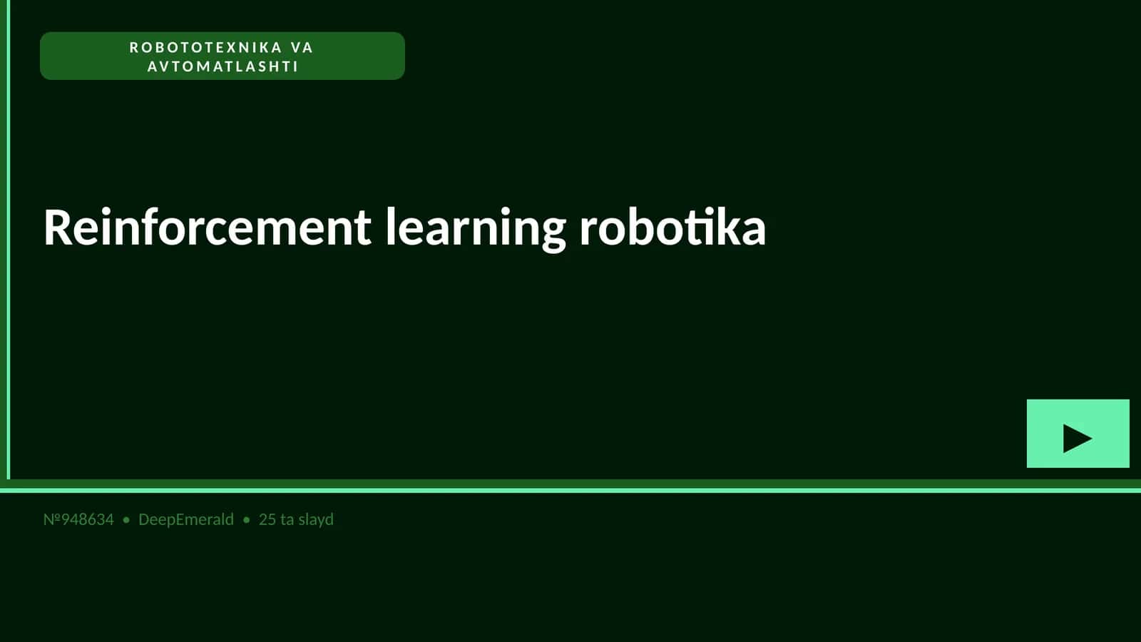 Robototexnika va avtomatlashtirish 1