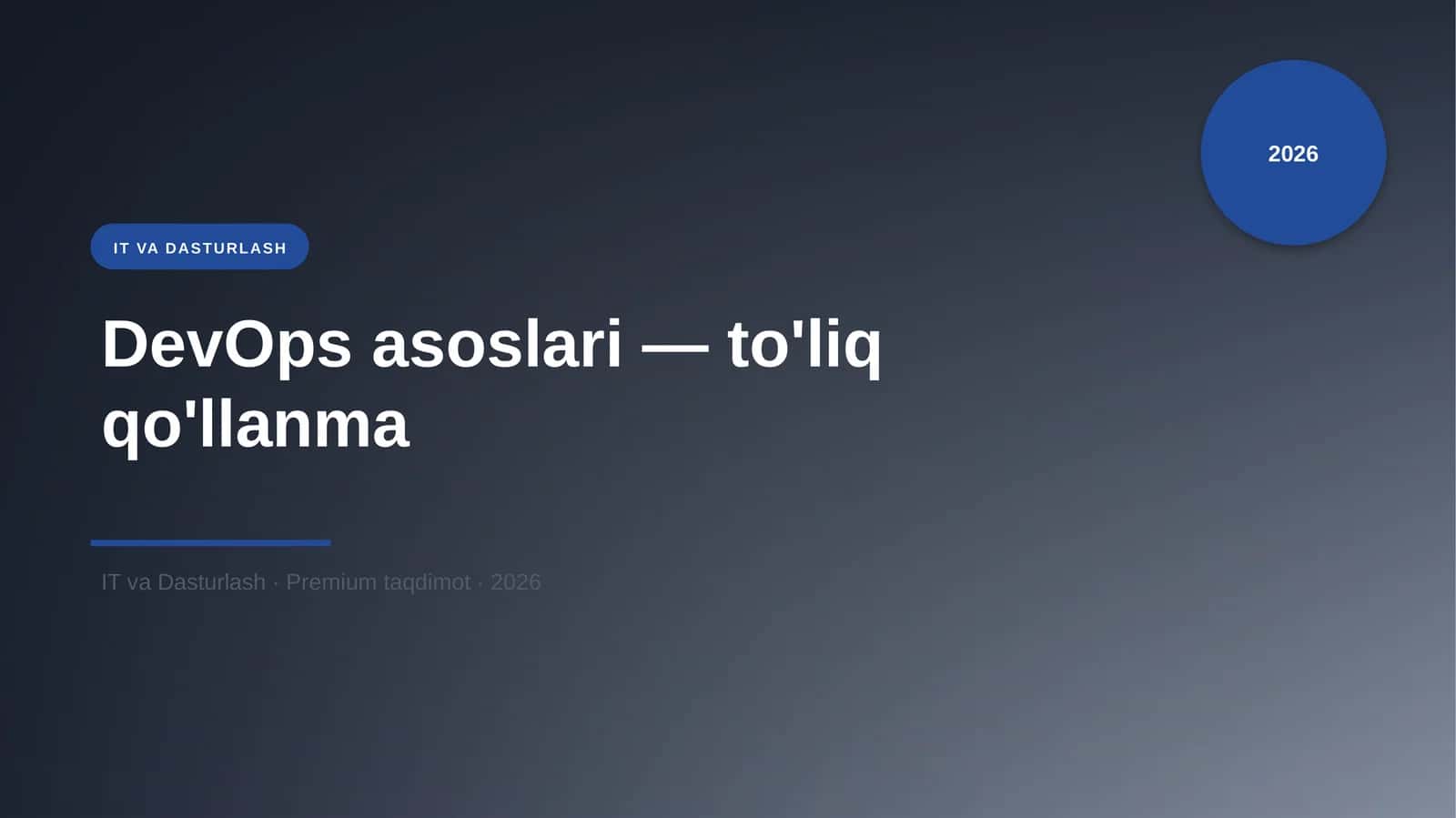 DevOps asoslari — to'liq qo'llanma 1